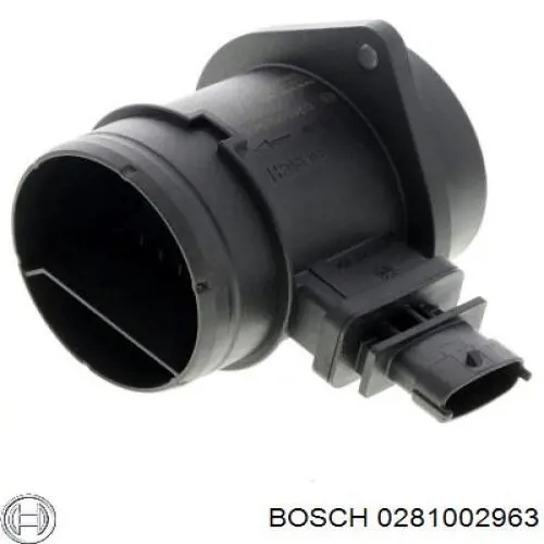 Датчик потоку (витрати) повітря, витратомір MAF - (Mass Airflow) 0281002963 Bosch