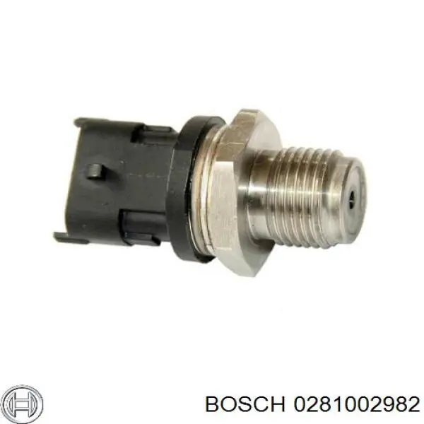 Regulador de presión de combustible, rampa de inyectores 0281002982 Bosch