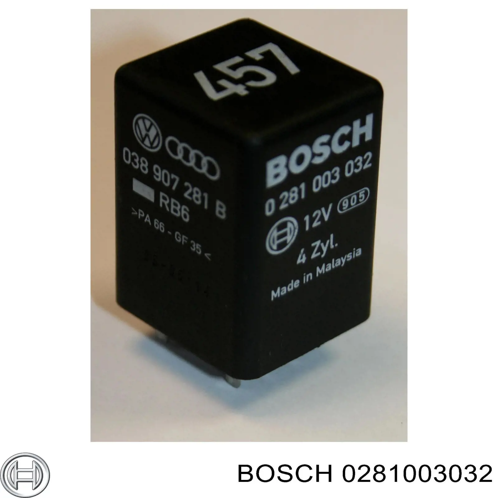 Relê das velas de incandescência Bosch 0281003032