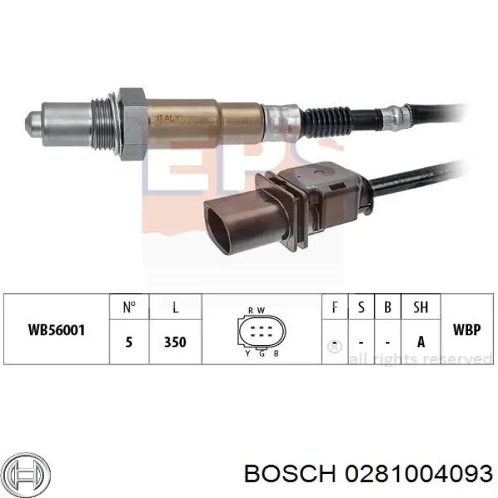 0 281 004 093 Bosch лямбда-зонд, датчик кислорода