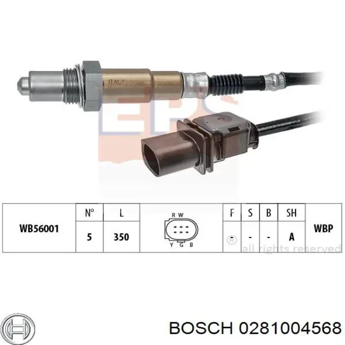 Купить 0281004568 Bosch Датчик кислорода до катализатора