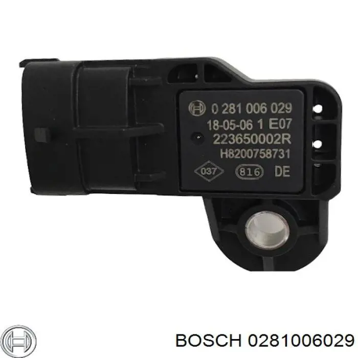 Датчик давления во впускном коллекторе, MAP 0281006029 Bosch