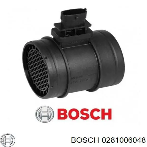 Датчик потоку (витрати) повітря, витратомір MAF - (Mass Airflow) 0281006048 Bosch
