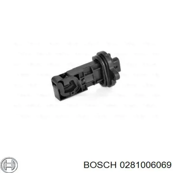 0281006069 Bosch sensor de fluxo (consumo de ar, medidor de consumo M.A.F. - (Mass Airflow))