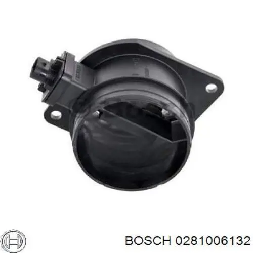 0281006132 Bosch sensor de fluxo (consumo de ar, medidor de consumo M.A.F. - (Mass Airflow))