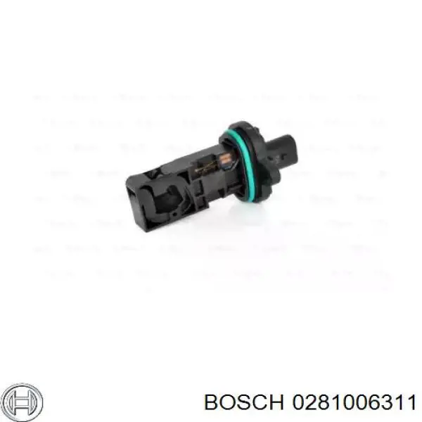 0281006311 Bosch sensor de fluxo (consumo de ar, medidor de consumo M.A.F. - (Mass Airflow))