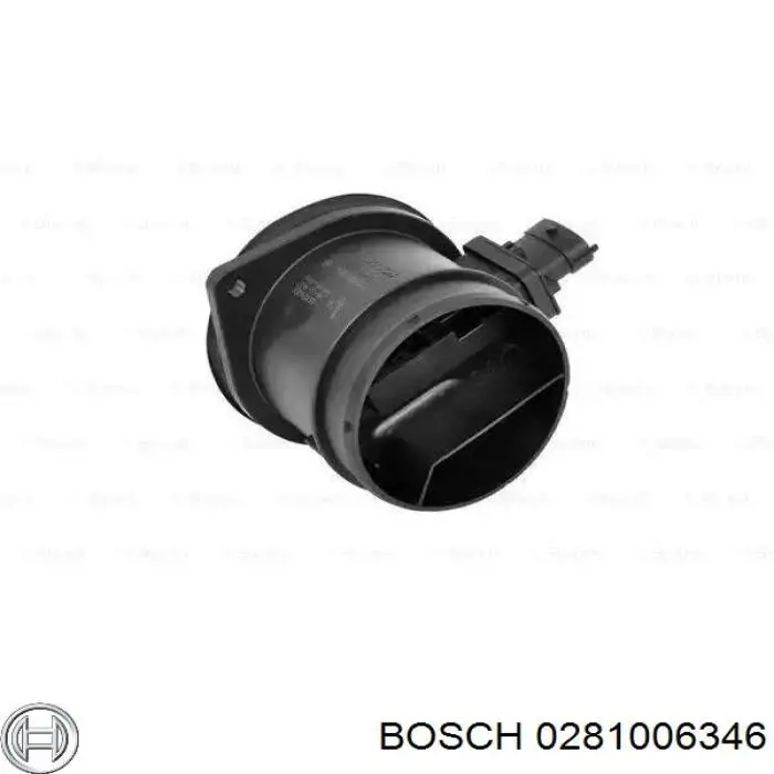 0281006346 Bosch sensor de fluxo (consumo de ar, medidor de consumo M.A.F. - (Mass Airflow))