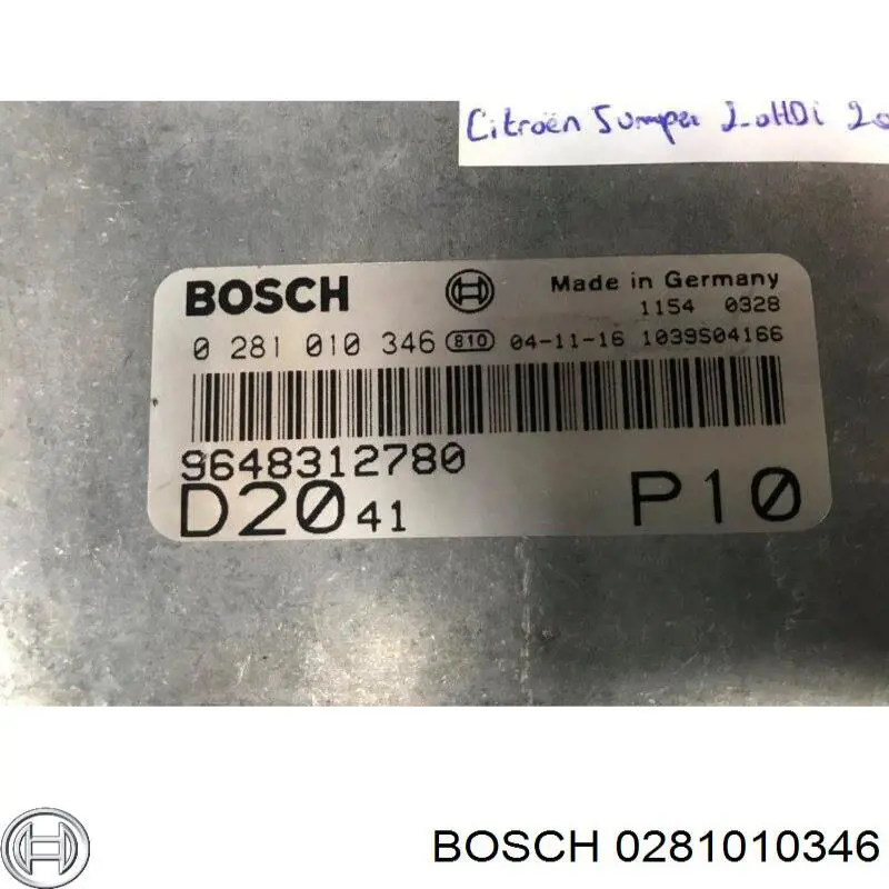 Купить 0281010346 Bosch Электронный блок управления двигателем