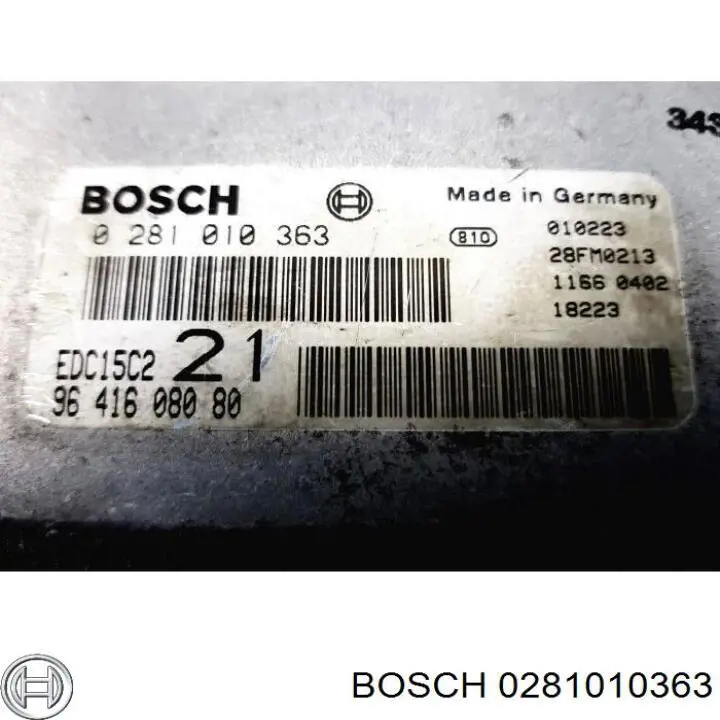 0281010363 Bosch Мозги двигателя