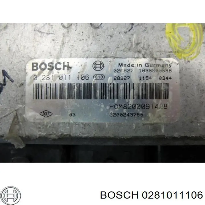 Блок управления двигателем 0281011106 Bosch