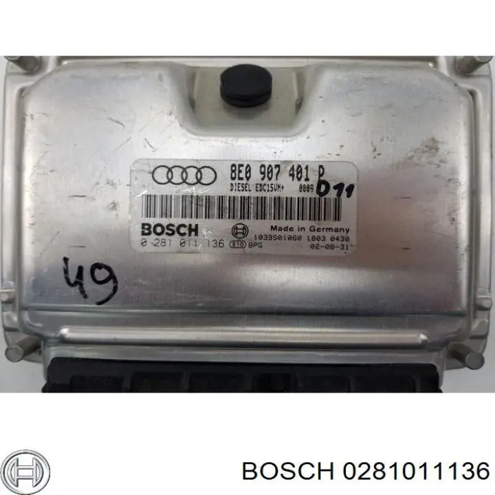 Блок управления двигателем 0281011136 Bosch