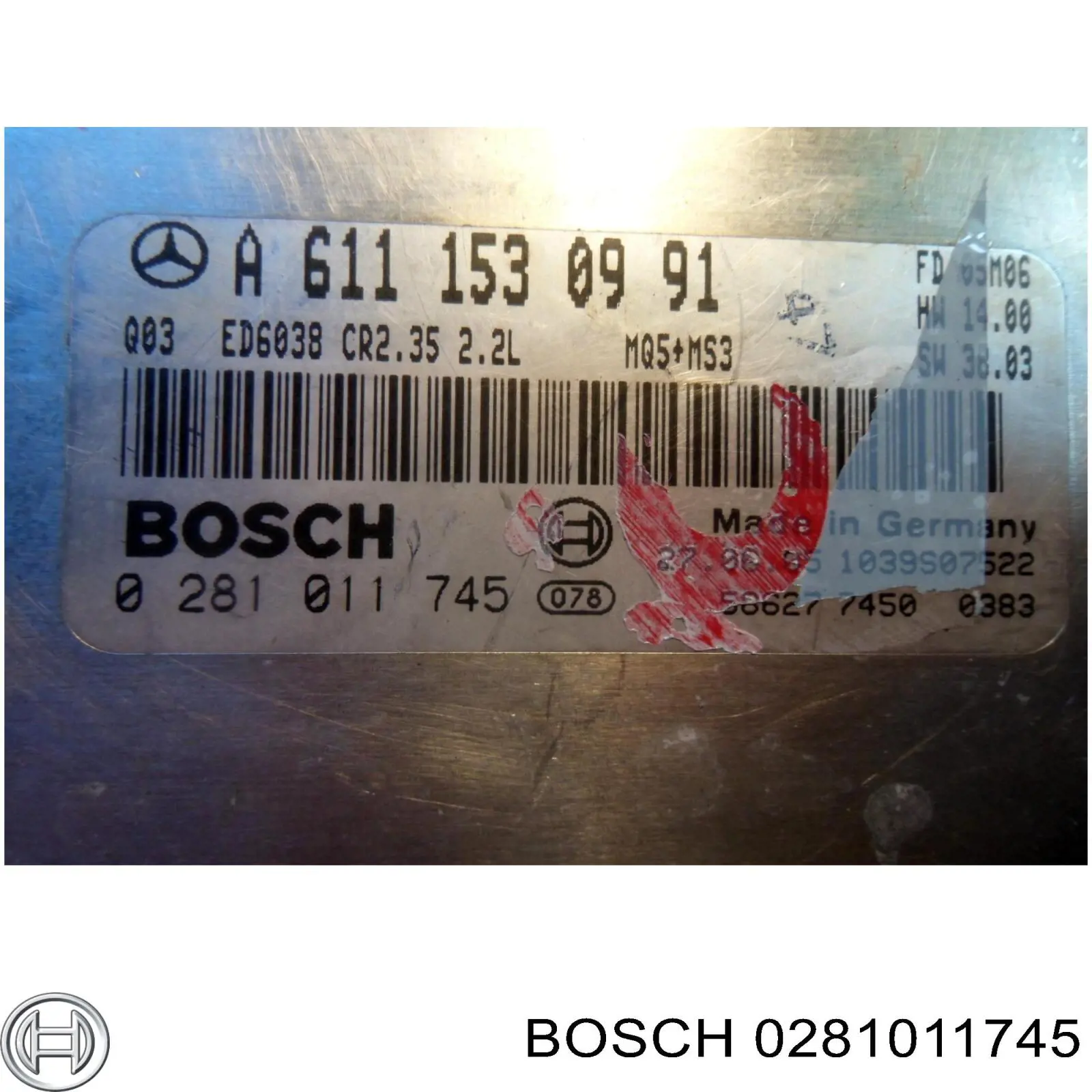 Купить 0281011745 Bosch Электронный блок управления двигателем