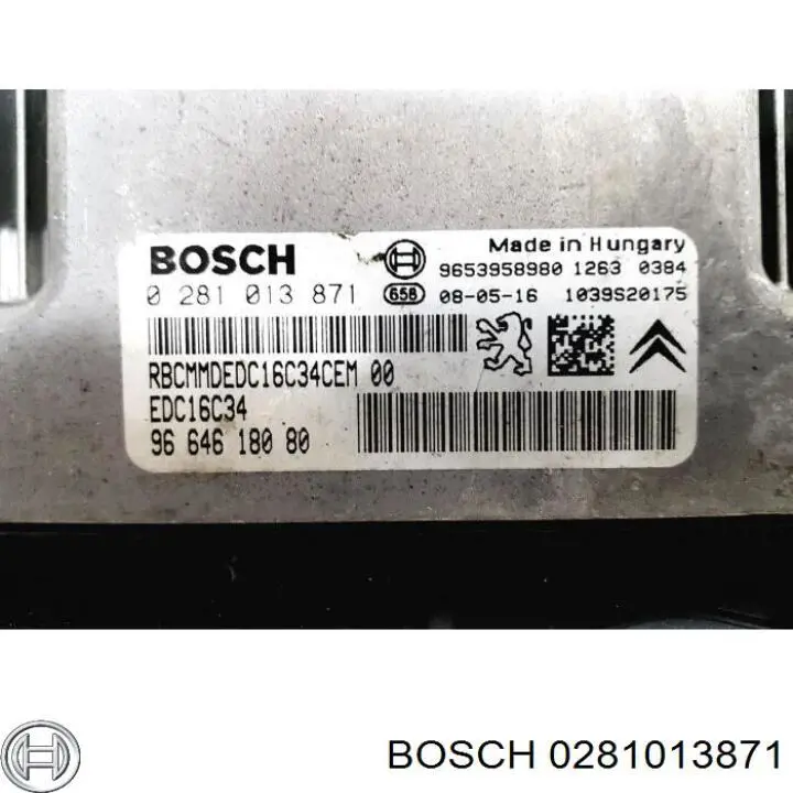 Блок управления двигателем 0281013871 Bosch