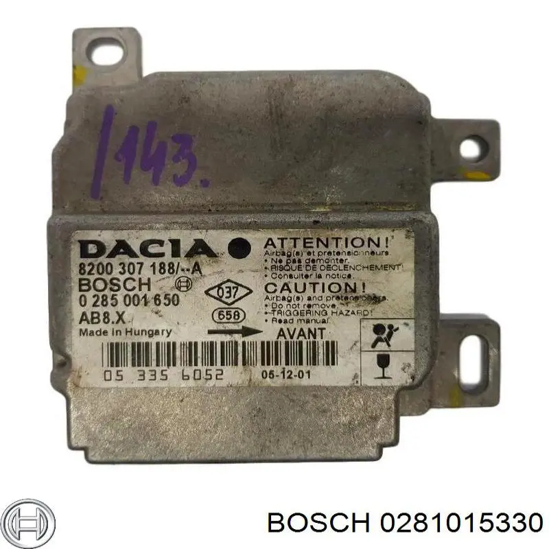 Блок управления двигателем 0281015330 Bosch
