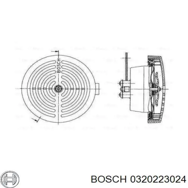 Сигнал звуковой (клаксон) Bosch 0320223024