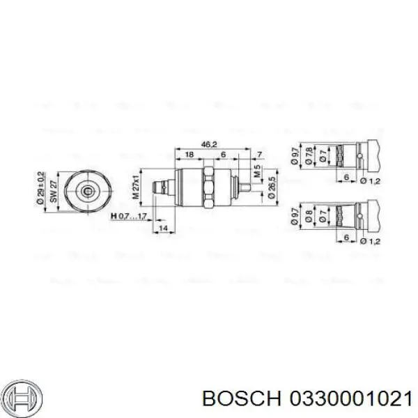 Купить 0330001021 Bosch Тяговое реле