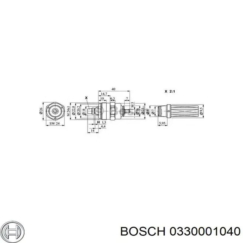 0330001040 Bosch клапан тнвд отсечки топлива (дизель-стоп)