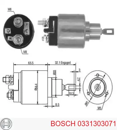 0331303071 Bosch Тяговое реле стартера