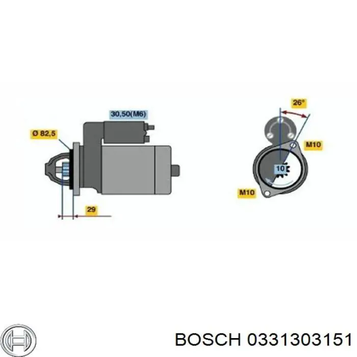 Втягивающее реле Bosch 0331303151
