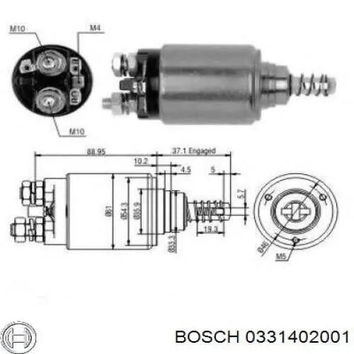 0331402001 Bosch реле втягивающее стартера