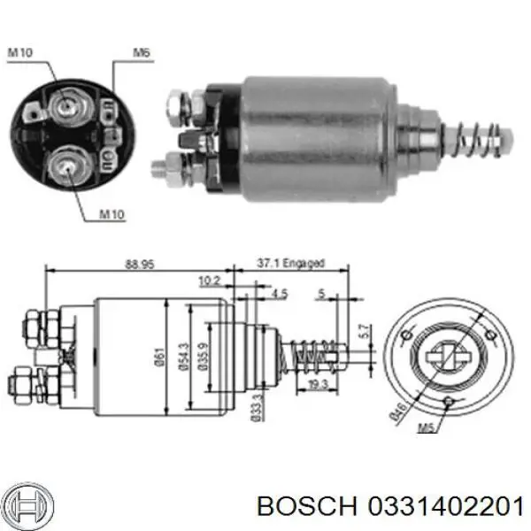 1001543 Autotechteile Тяговое реле стартера