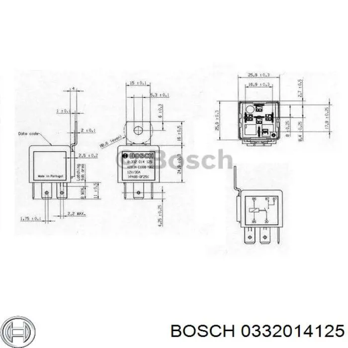 Купить 0332014125 Bosch Реле