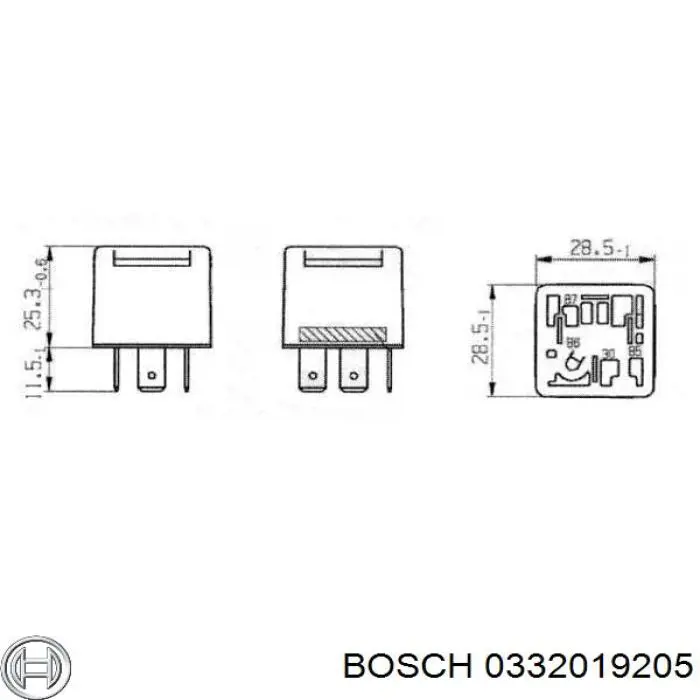 Купить 0332019205 Bosch Реле обогрева заднего стекла