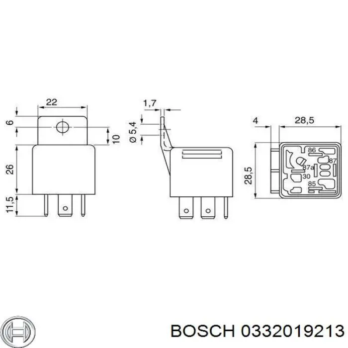 Реле поворотников Bosch 0332019213