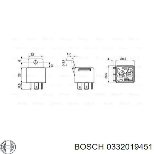Реле кондиционера 0332019451 Bosch