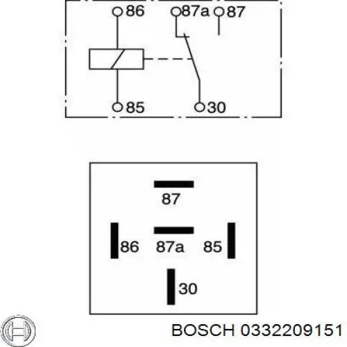 0332209151 Bosch Реле электрическое многофункциональное