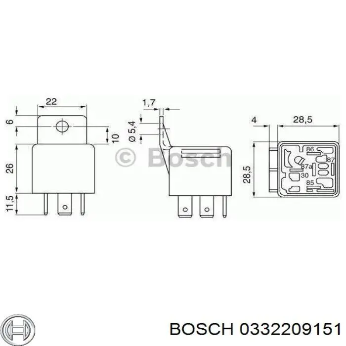 Реле многофункциональное 0332209151 Bosch