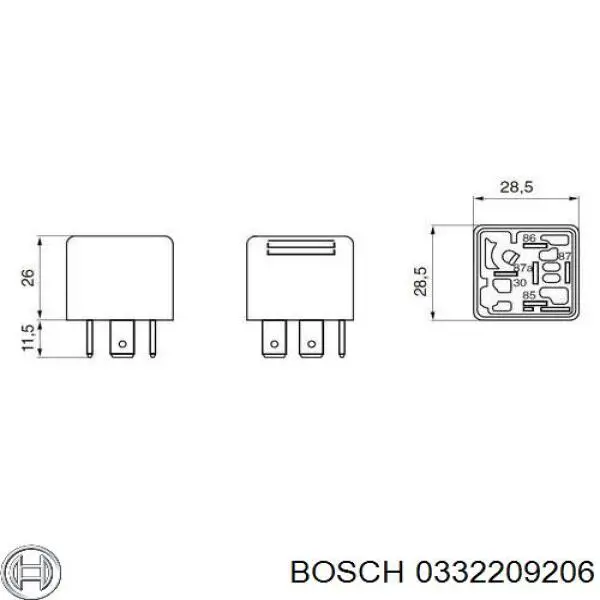0332209206 Bosch Реле указателей поворотов