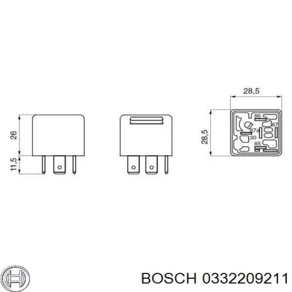 Реле поворотников Bosch 0332209211