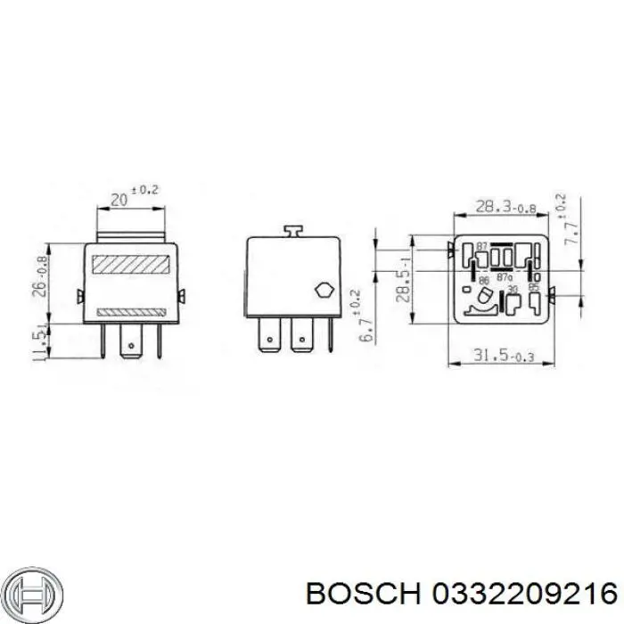 0332209216 Bosch Реле электрическое многофункциональное