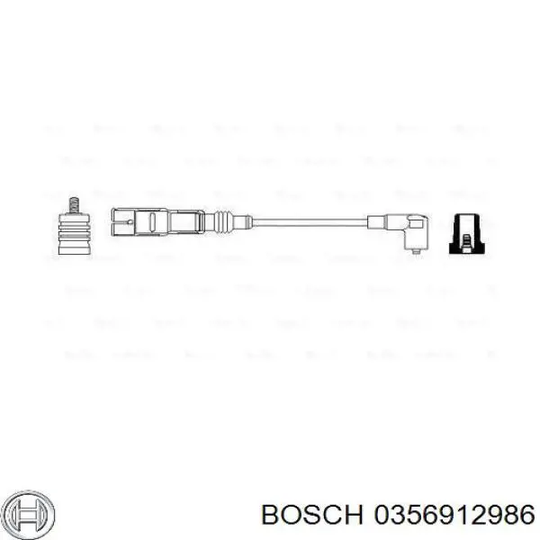 Провод высоковольтный, цилиндр №1, 3 Bosch 0356912986