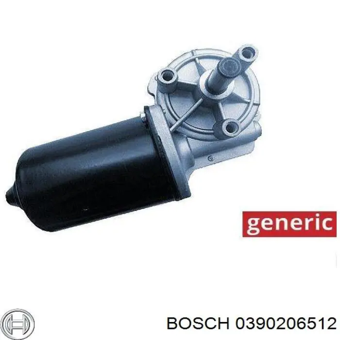 Мотор стеклоочистителя заднего стекла Bosch 0390206512