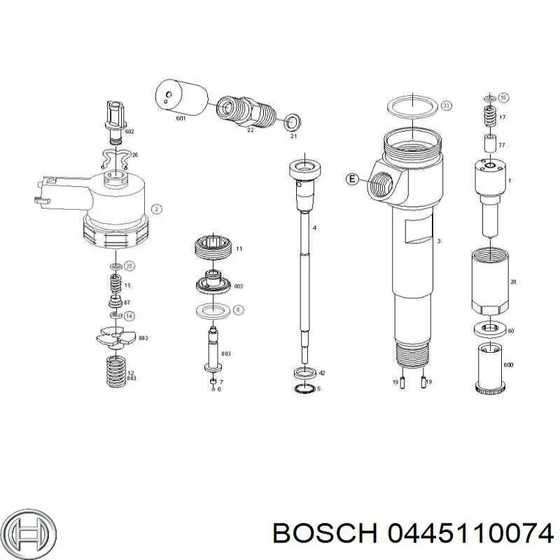 Топливные форсунки 0445110074 Bosch