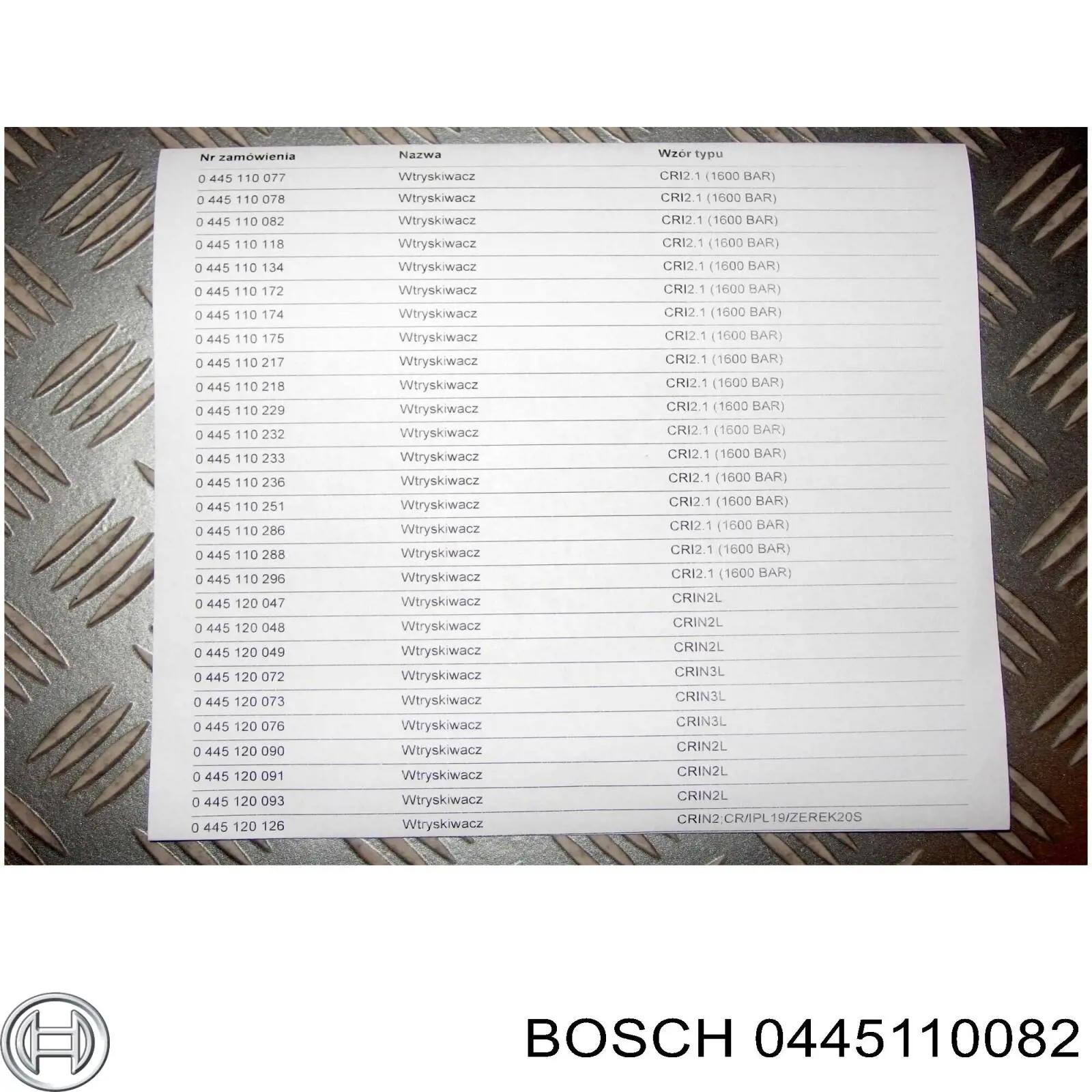 0445110082 Bosch injetor de injeção de combustível