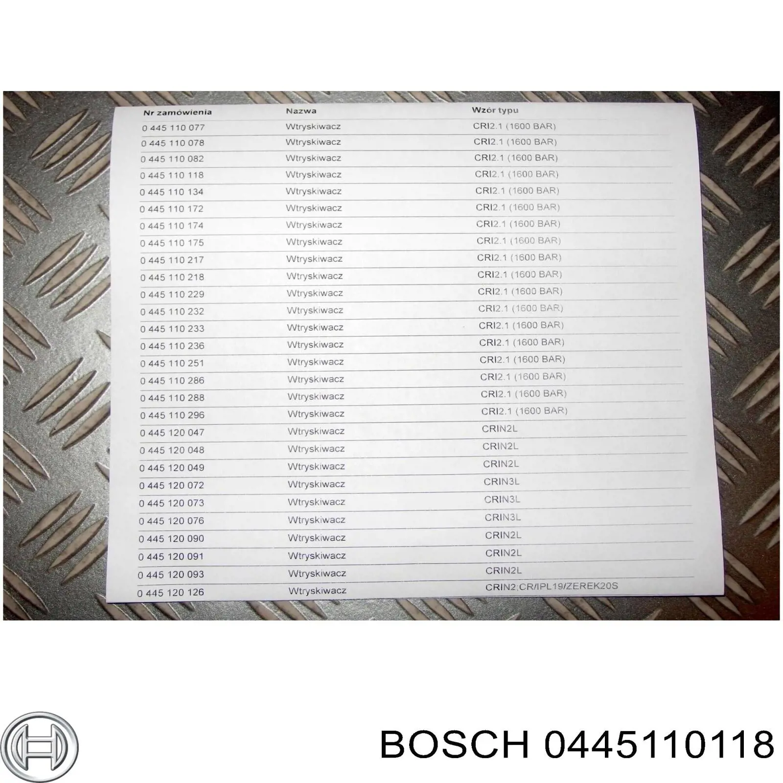 0445110118 Bosch форсунки
