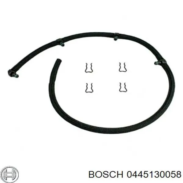 0445130058 Bosch трубка топливная, обратная от форсунок