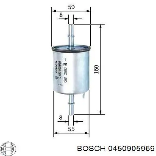 Фільтр паливний 0450905969 Bosch