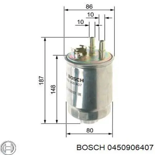 Filtro combustible 0450906407 Bosch