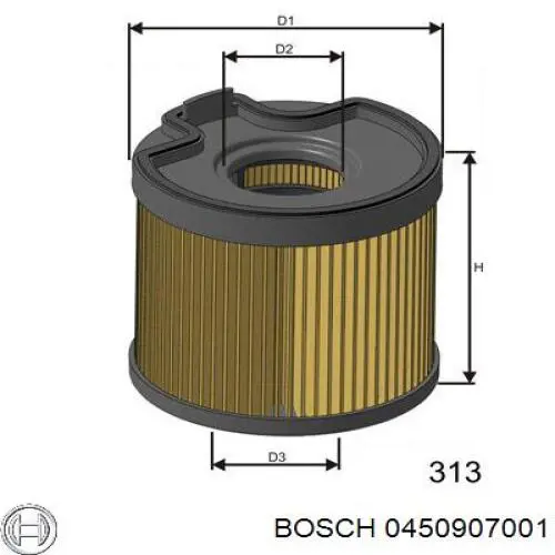 Фильтр топливный Bosch 0450907001