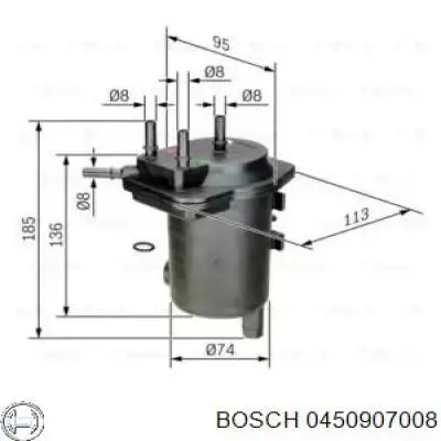 0 450 907 008 Bosch топливный фильтр