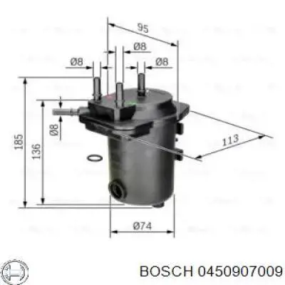 Фильтр топливный Bosch 0450907009