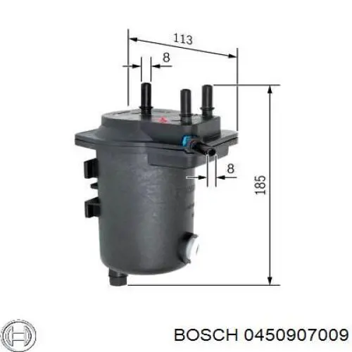 Фильтр топливный Bosch 0450907009