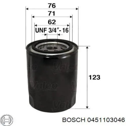0451103046 Bosch масляный фильтр
