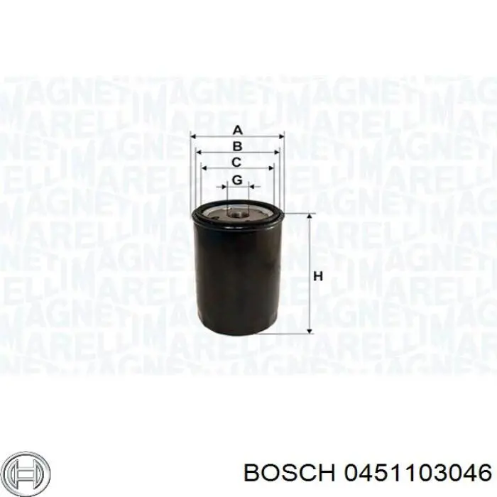 0451103046 Bosch Масляный фильтр двигателя