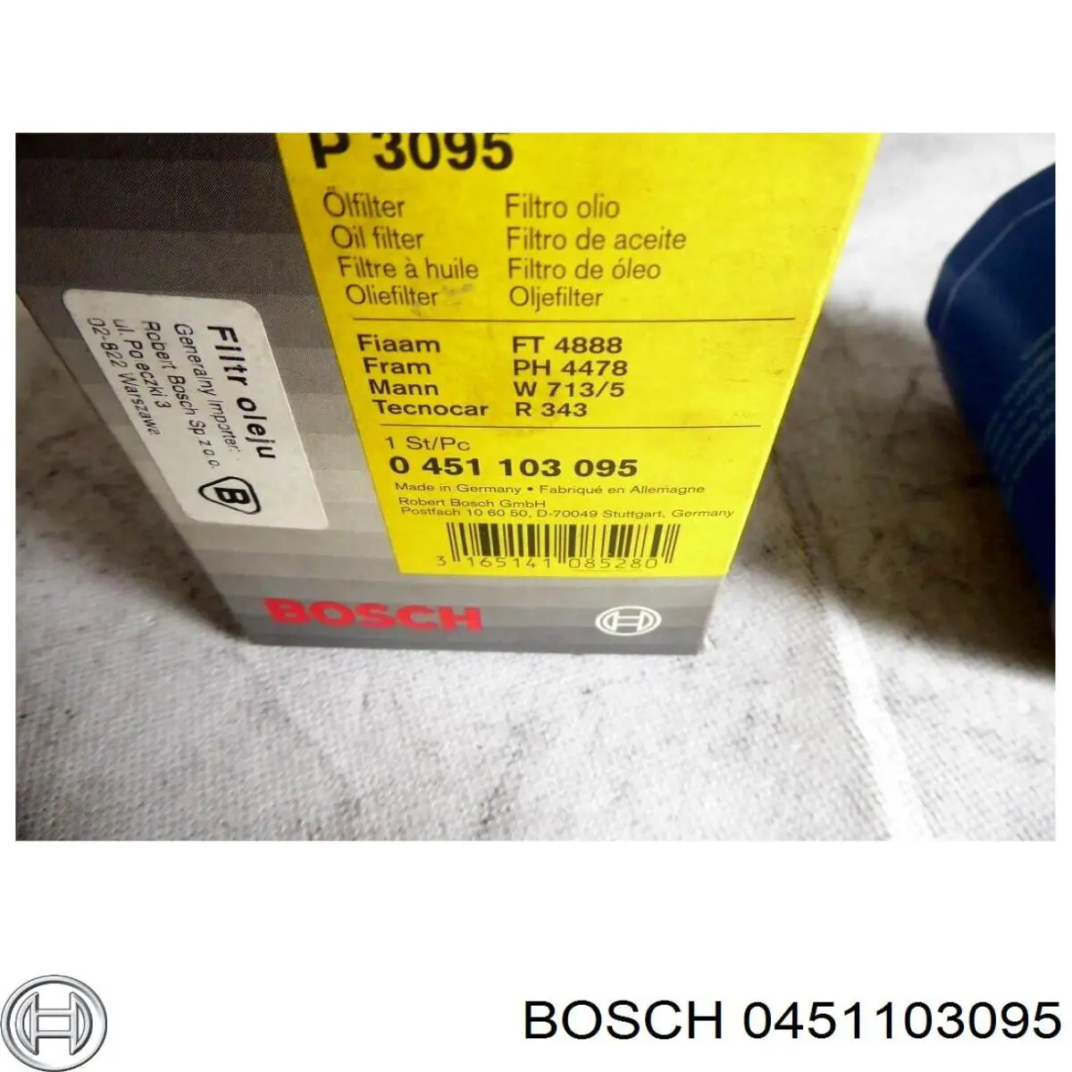 0451103095 Bosch Масляный фильтр двигателя