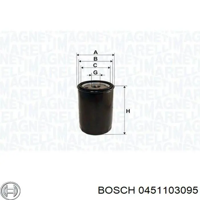 Фильтр очистки масла центробежный Bosch 0451103095 цена, от 4.65 USD